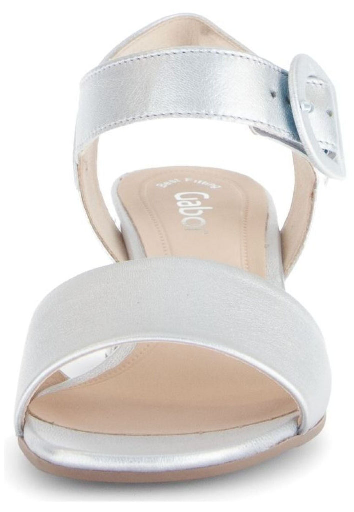 Gabor Sandalen Leder Silber