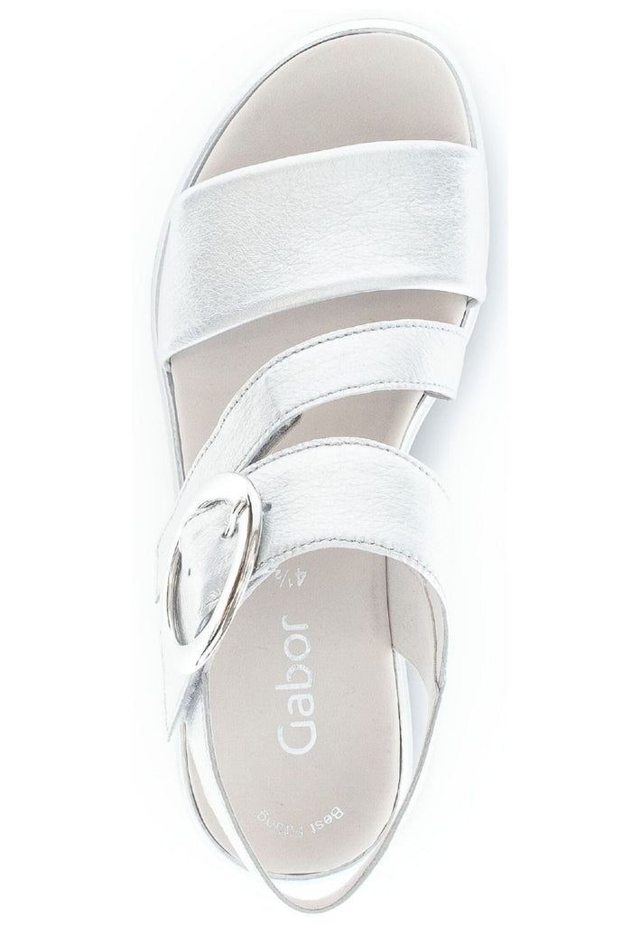 Gabor Sandalen Leder Silber