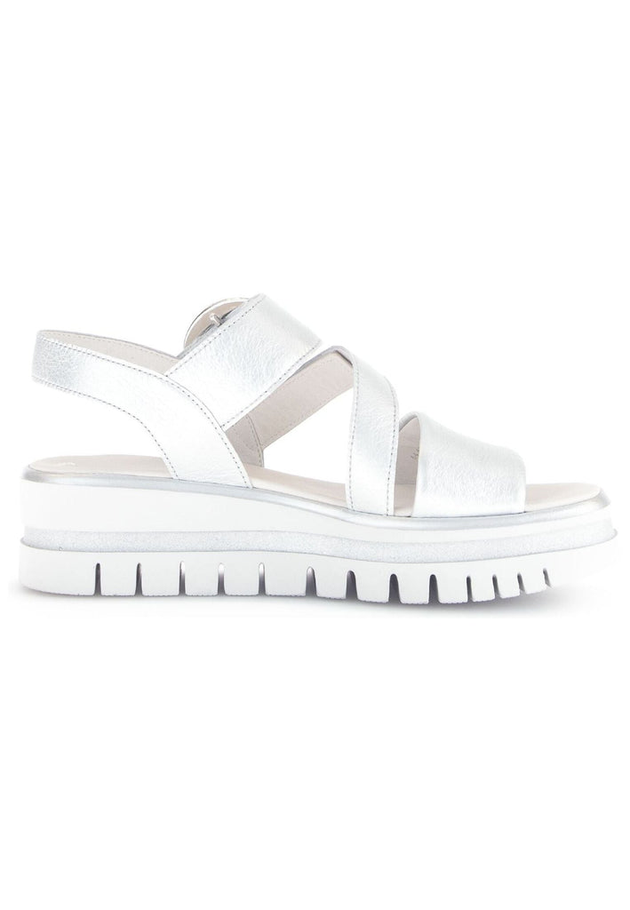 Gabor Sandalen Leder Silber