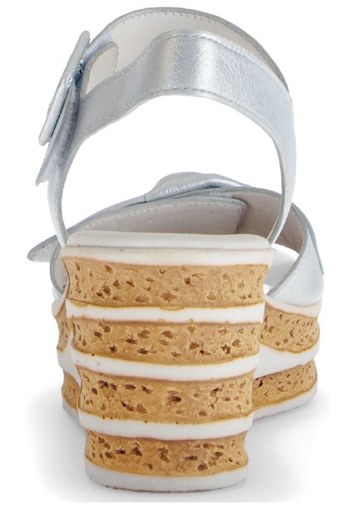 Gabor Sandalen Leder Silber