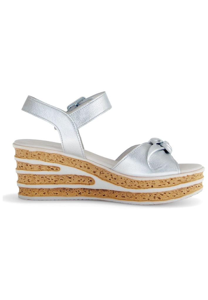 Gabor Sandalen Leder Silber