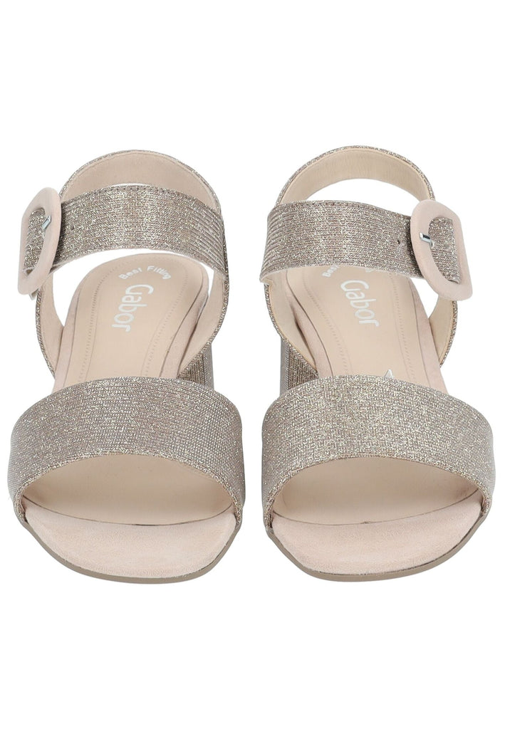 Gabor Sandalen Leder/Synthetik Metallic Rose