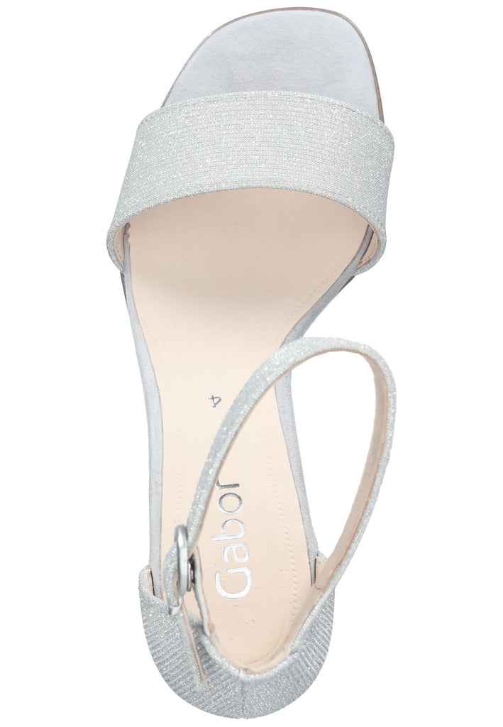 Gabor Sandalen Leder/Textil Silber