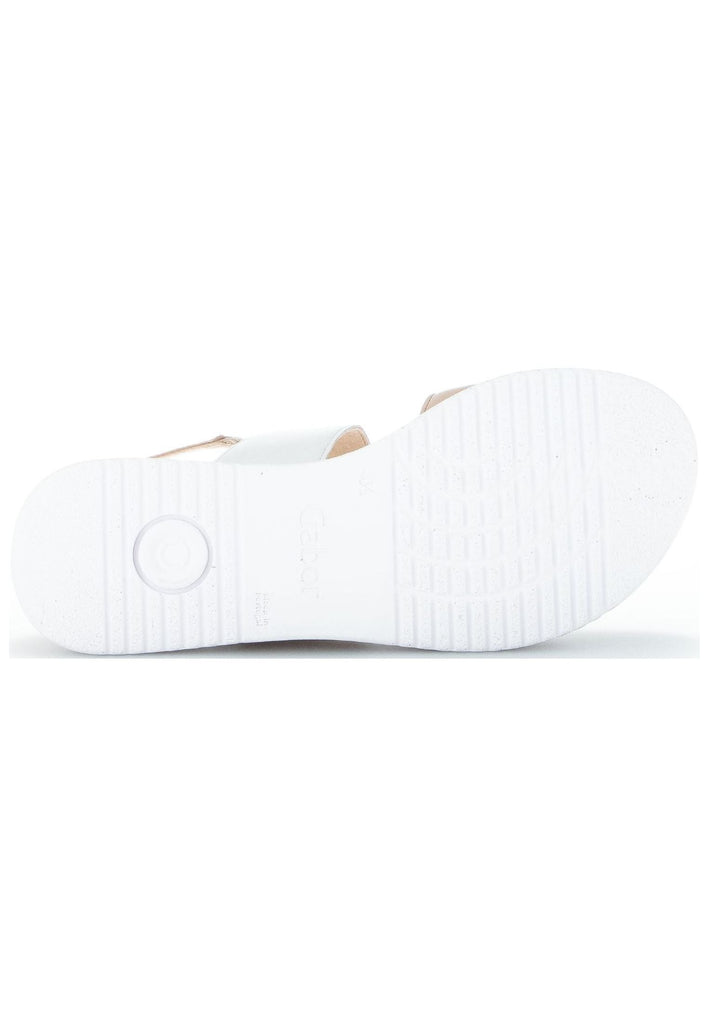 Gabor Sandalen Leder/Textil Weiß/Rosa