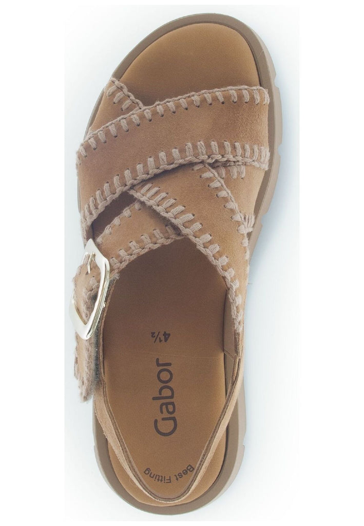 Gabor Sandalen Leder Walnut