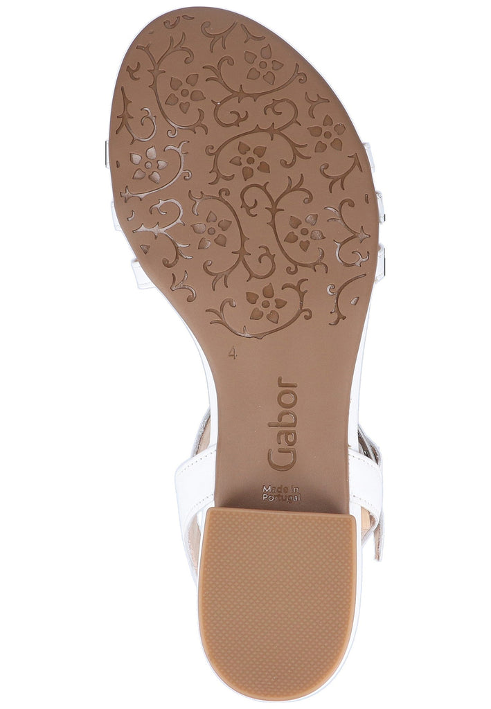 Gabor Sandalen Leder Weiß