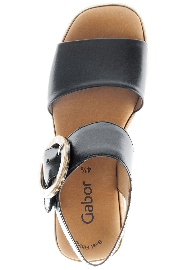 Gabor Sandalen Nappaleder Schwarz