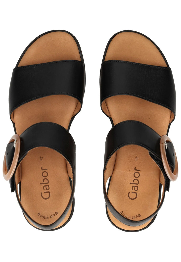 Gabor Sandalen Nappaleder Schwarz
