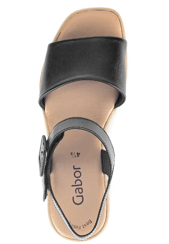 Gabor Sandalen Nappaleder Schwarz