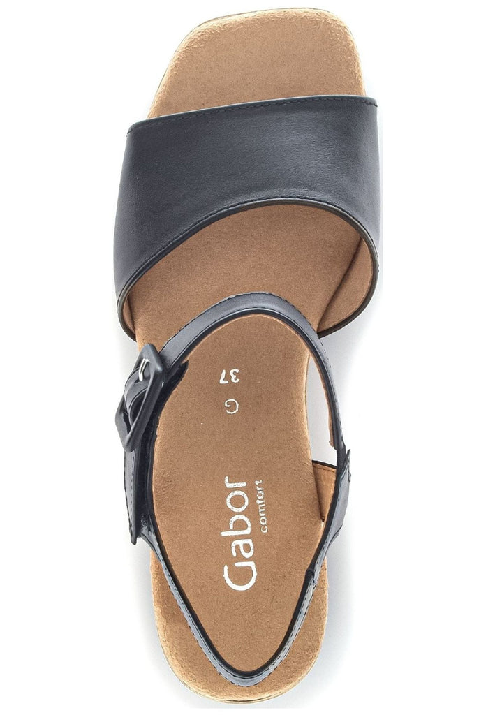 Gabor Sandalen Nappaleder Schwarz