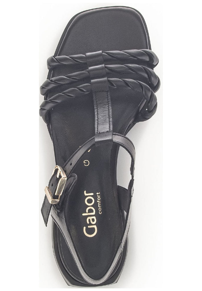 Gabor Sandalen Nappaleder Schwarz