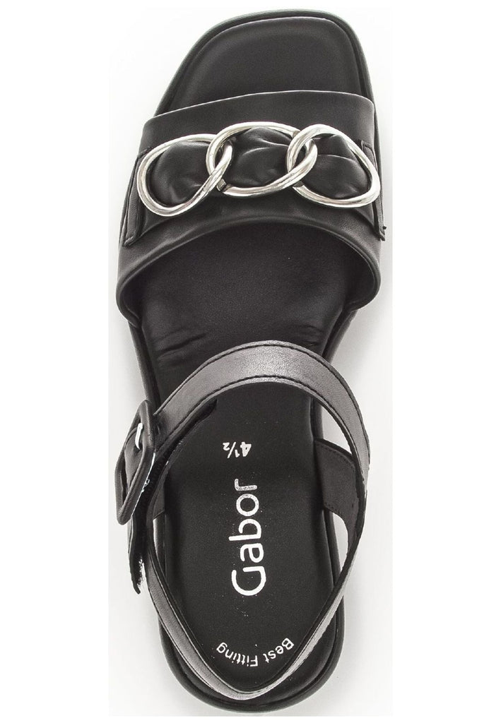 Gabor Sandalen Nappaleder Schwarz