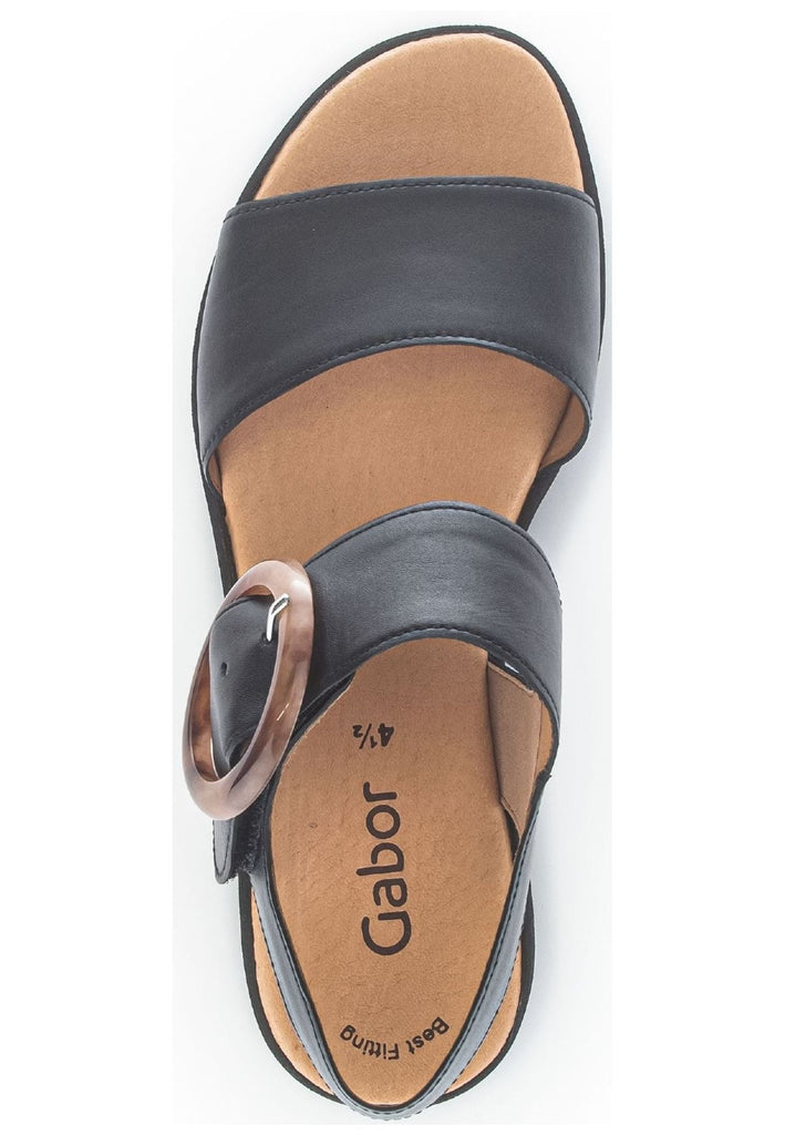 Gabor Sandalen Nappaleder Schwarz