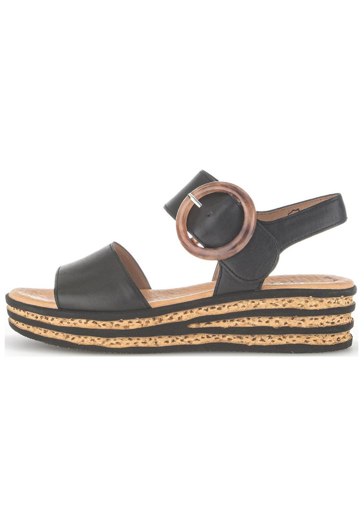 Gabor Sandalen Nappaleder Schwarz