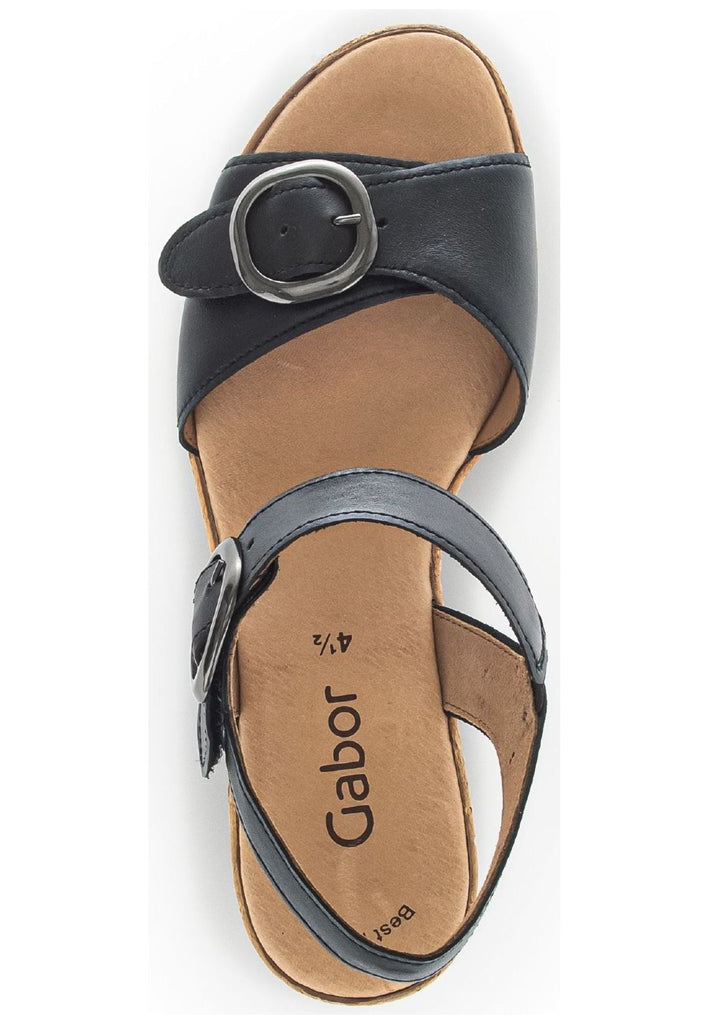 Gabor Sandalen Nappaleder Schwarz