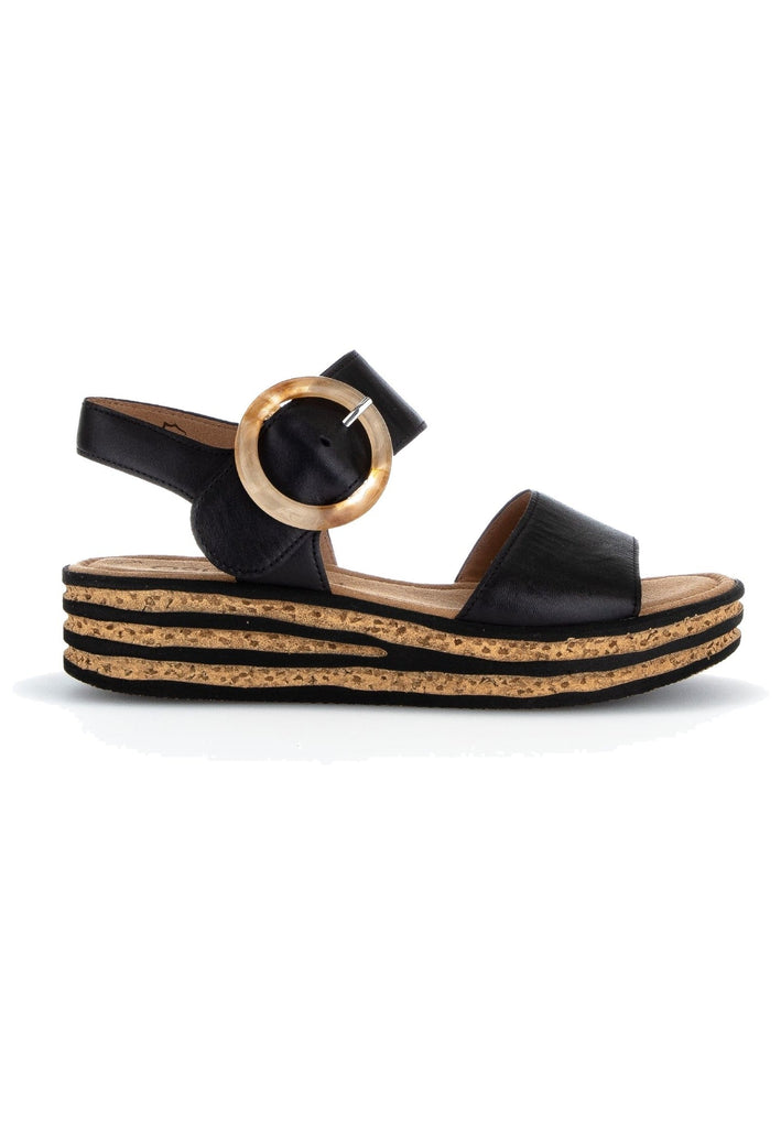 Gabor Sandalen Nappaleder Schwarz