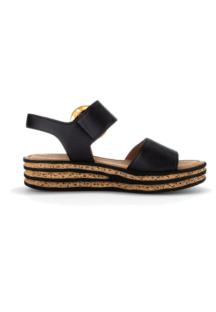 Gabor Sandalen Nappaleder Schwarz