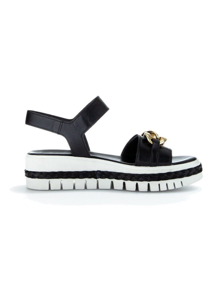 Gabor Sandalen Nappaleder Schwarz