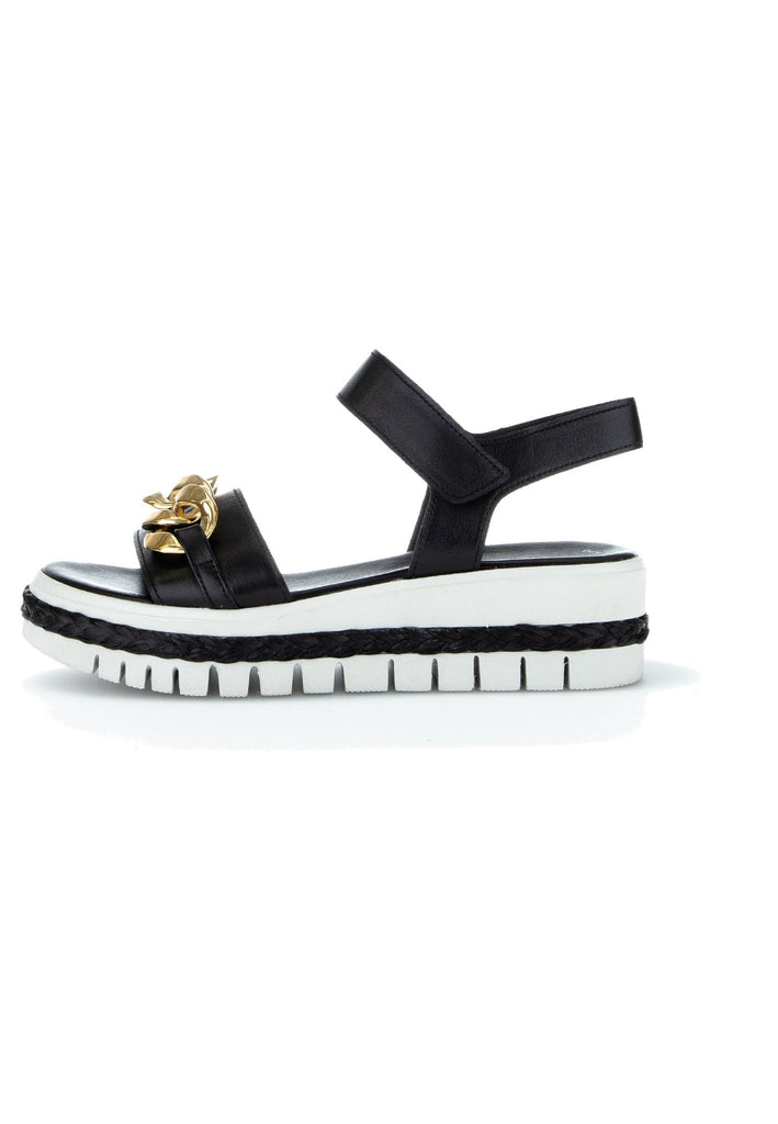 Gabor Sandalen Nappaleder Schwarz