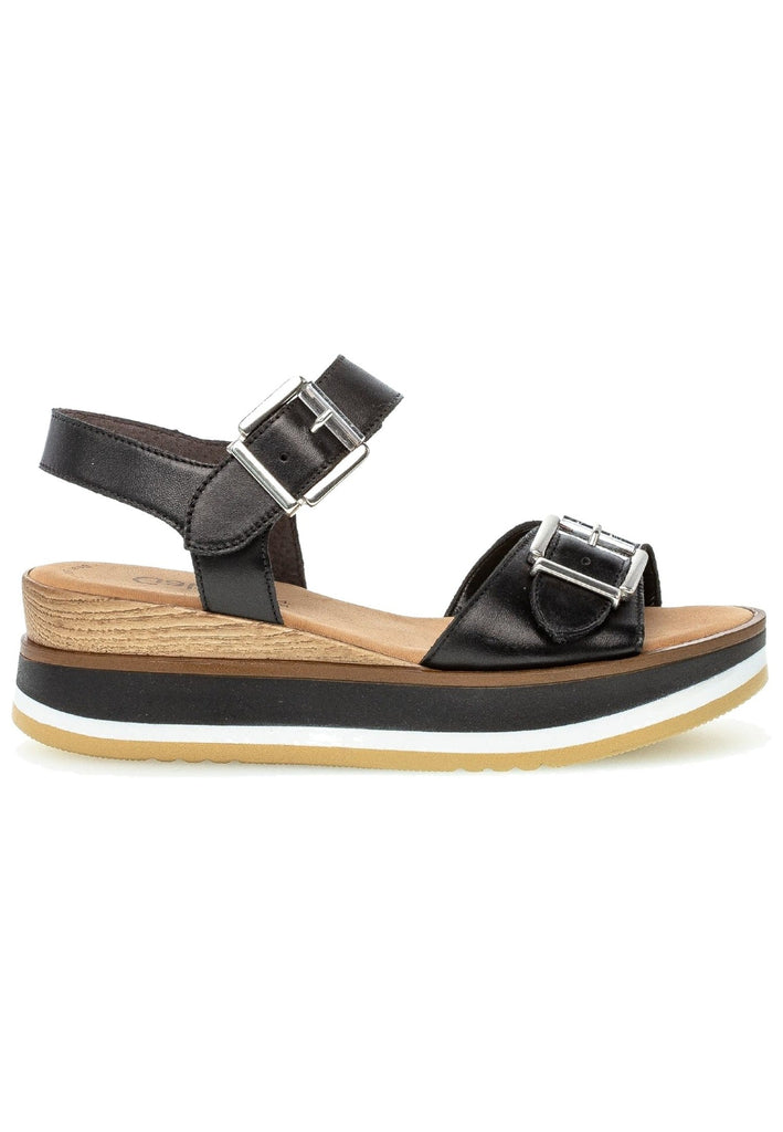 Gabor Sandalen Nappaleder Schwarz