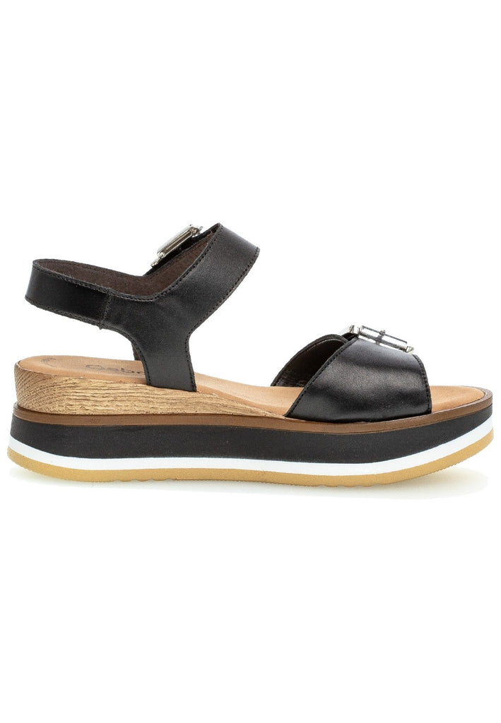 Gabor Sandalen Nappaleder Schwarz