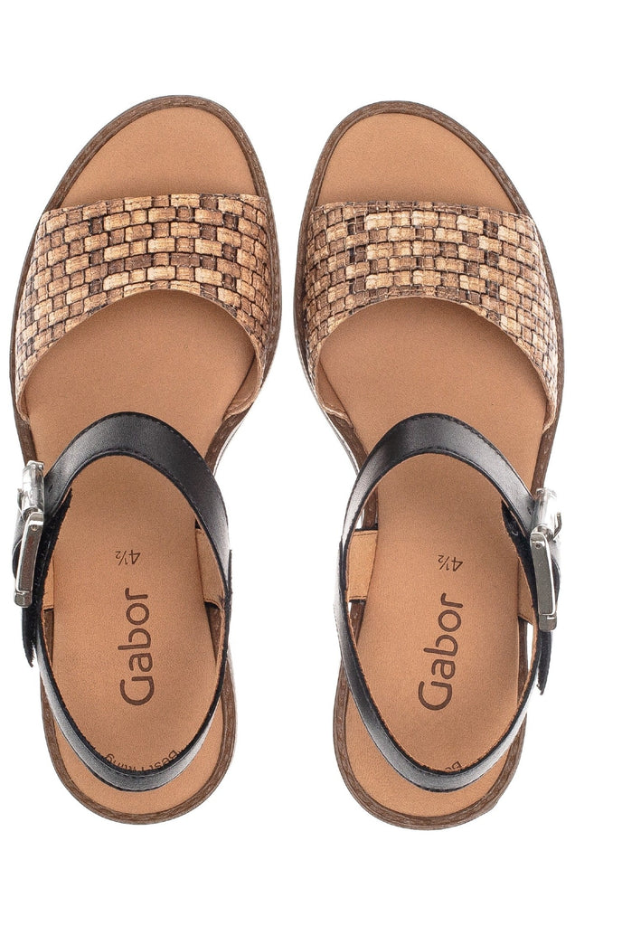 Gabor Sandalen Nappaleder Schwarz