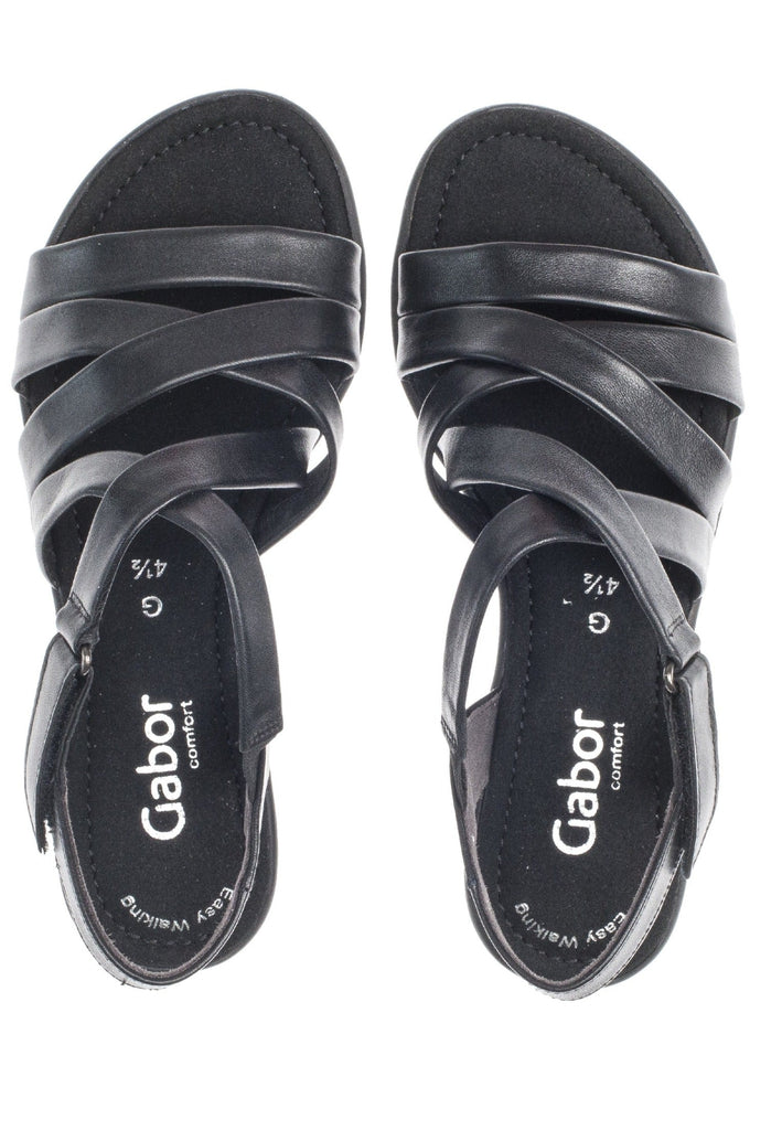 Gabor Sandalen Nappaleder Schwarz