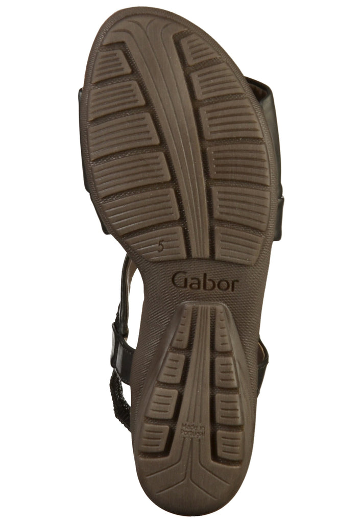 Gabor Sandalen Nappaleder Schwarz