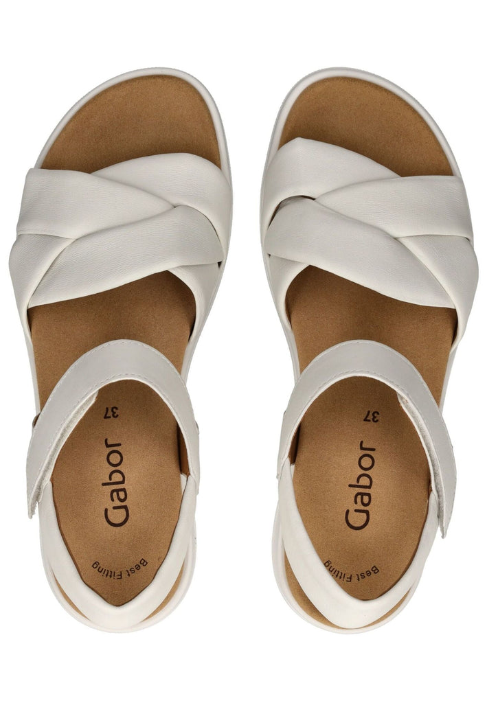 Gabor Sandalen Nappaleder Weiß