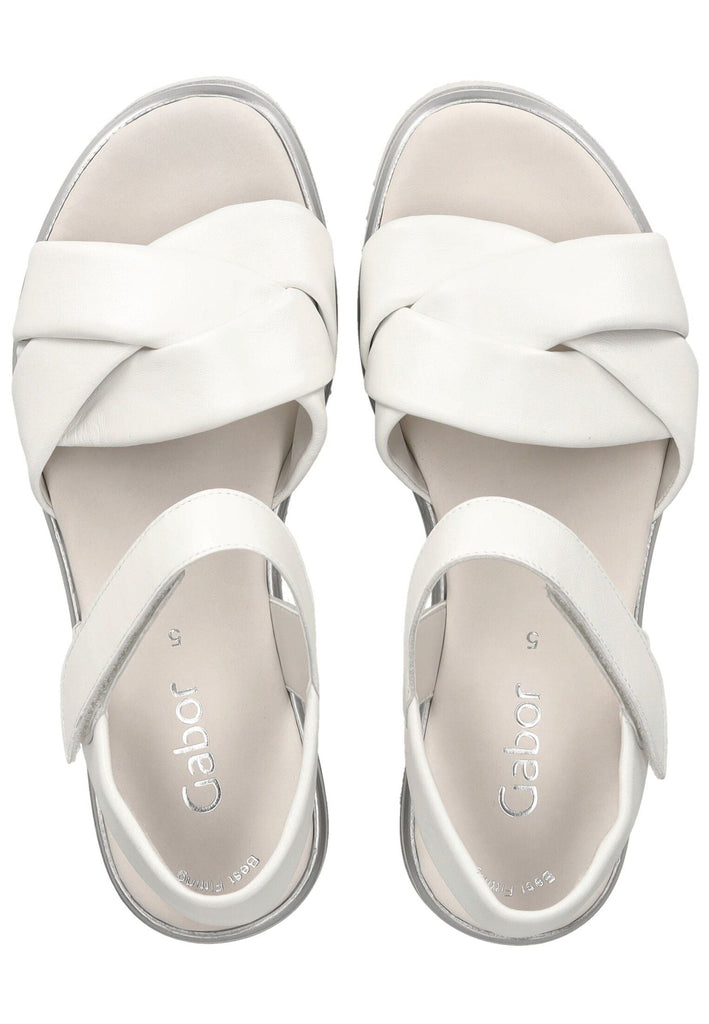 Gabor Sandalen Nappaleder Weiß