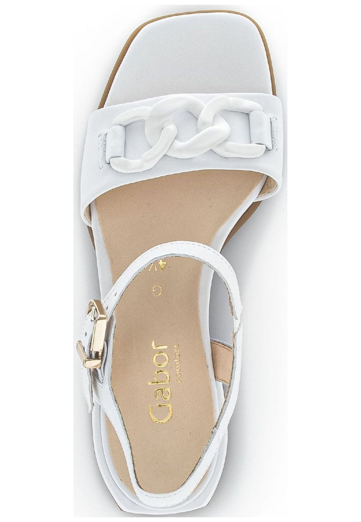 Gabor Sandalen Nappaleder Weiß