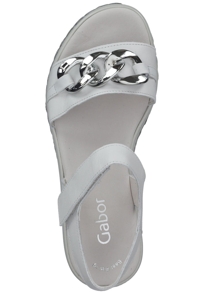 Gabor Sandalen Nappaleder Weiß