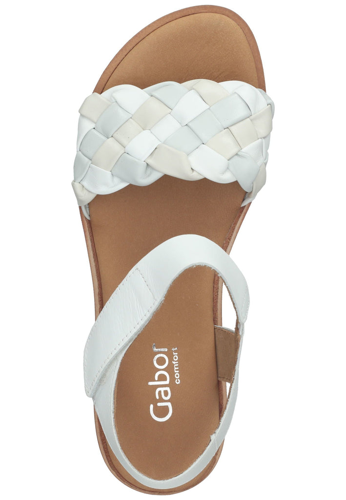 Gabor Sandalen Nappaleder Weiß/Blau