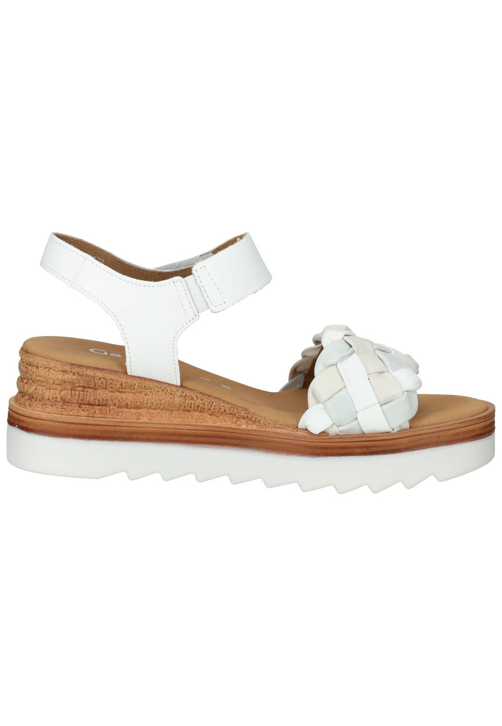 Gabor Sandalen Nappaleder Weiß/Blau