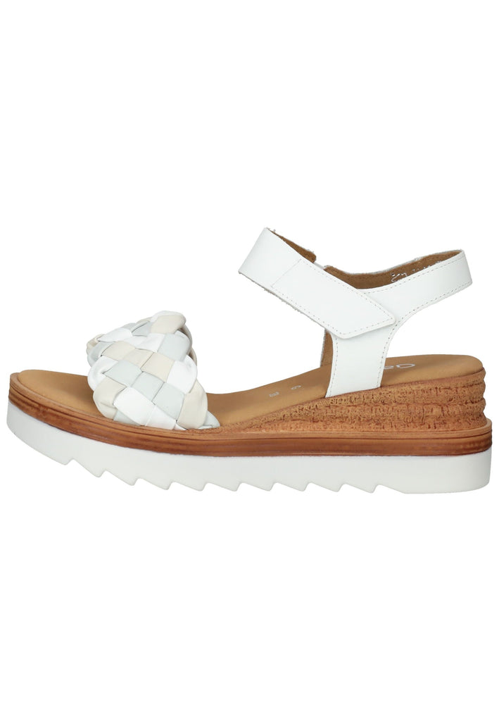 Gabor Sandalen Nappaleder Weiß/Blau