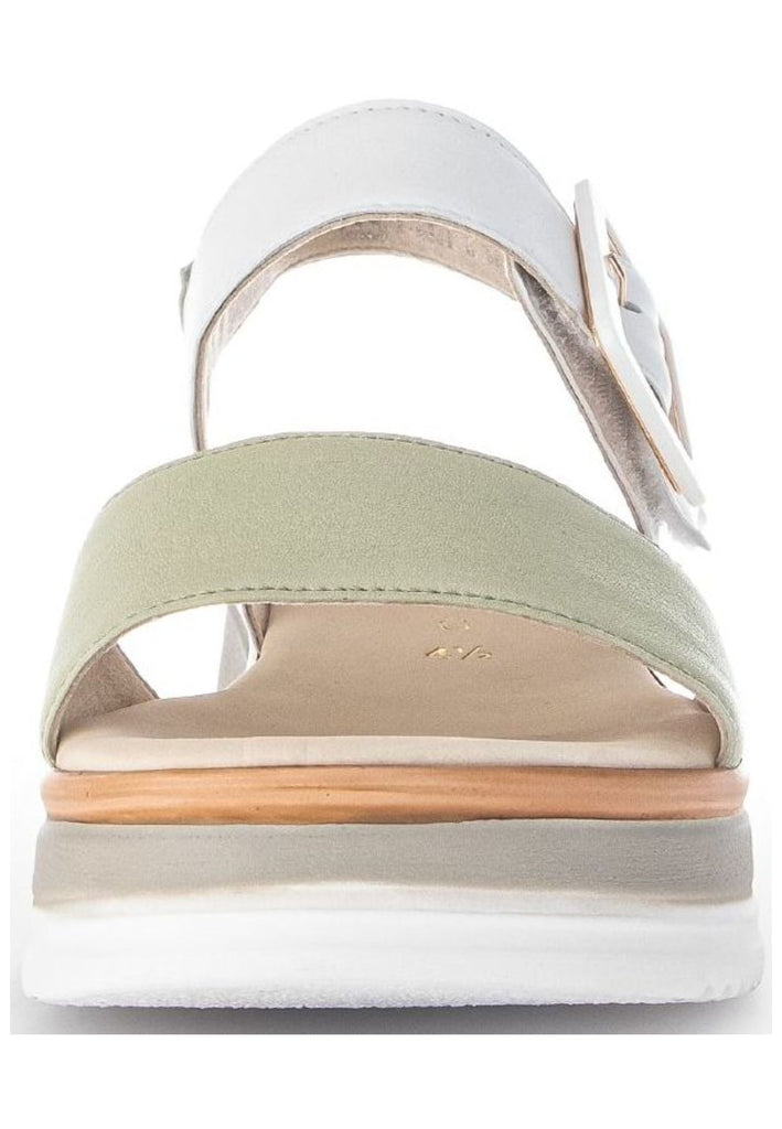 Gabor Sandalen Nappaleder Weiß/Grün