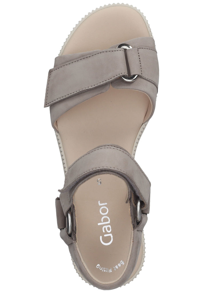 Gabor Sandalen Nubukleder Leinen