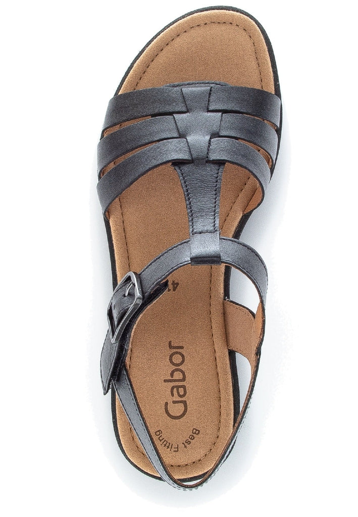 Gabor Sandalen Nubukleder Schwarz