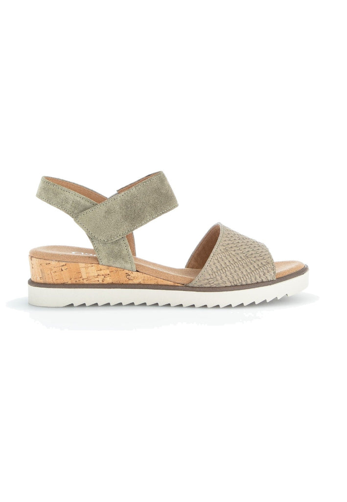 Gabor Sandalen Veloursleder Beige/Grün