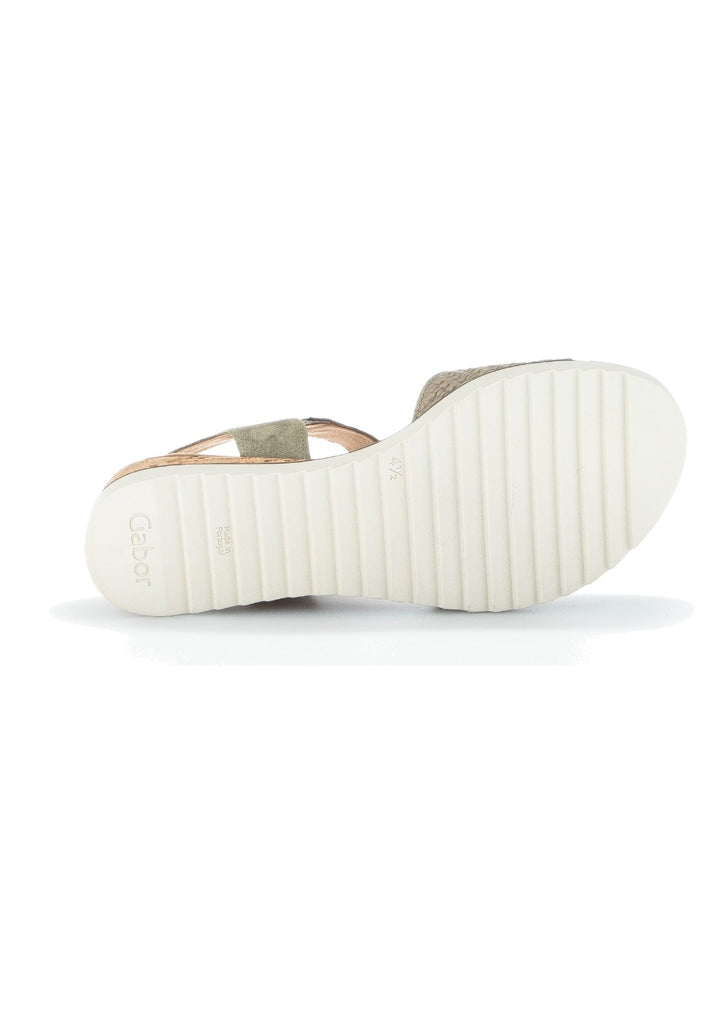 Gabor Sandalen Veloursleder Beige/Grün