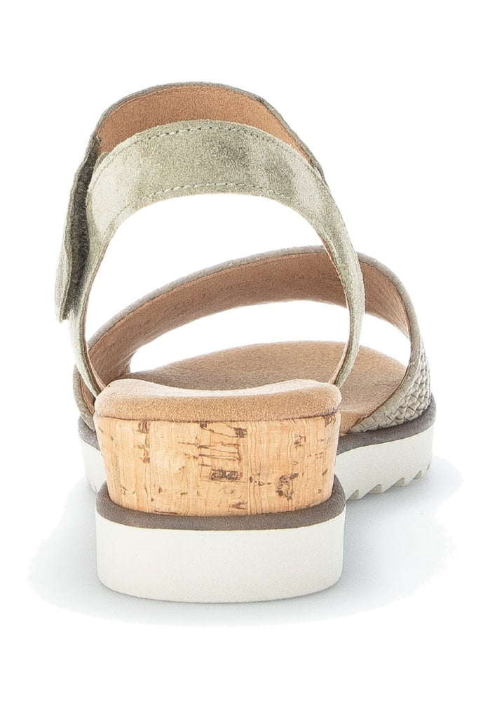 Gabor Sandalen Veloursleder Beige/Grün