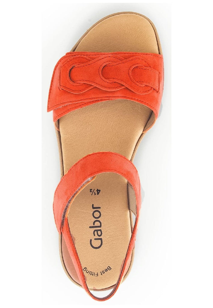 Gabor Sandalen Veloursleder Dunkelorange