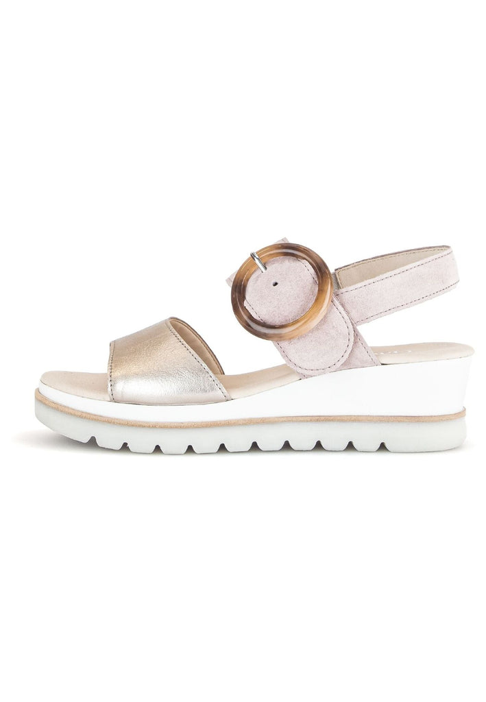 Gabor Sandalen Veloursleder Gold/Rosa