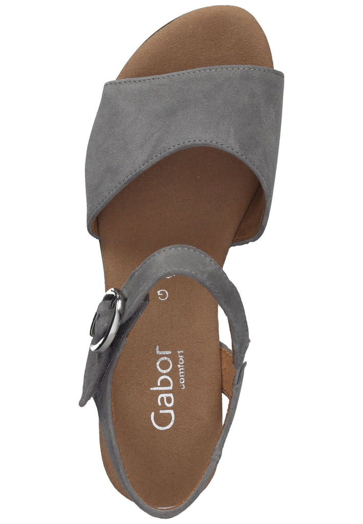 Gabor Sandalen Veloursleder Grau