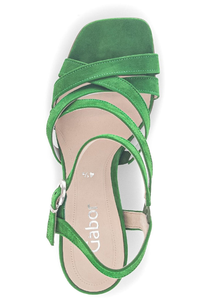 Gabor Sandalen Veloursleder Grün