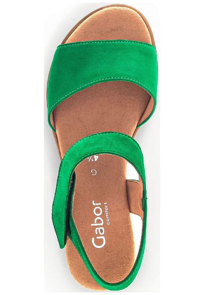 Gabor Sandalen Veloursleder Grün