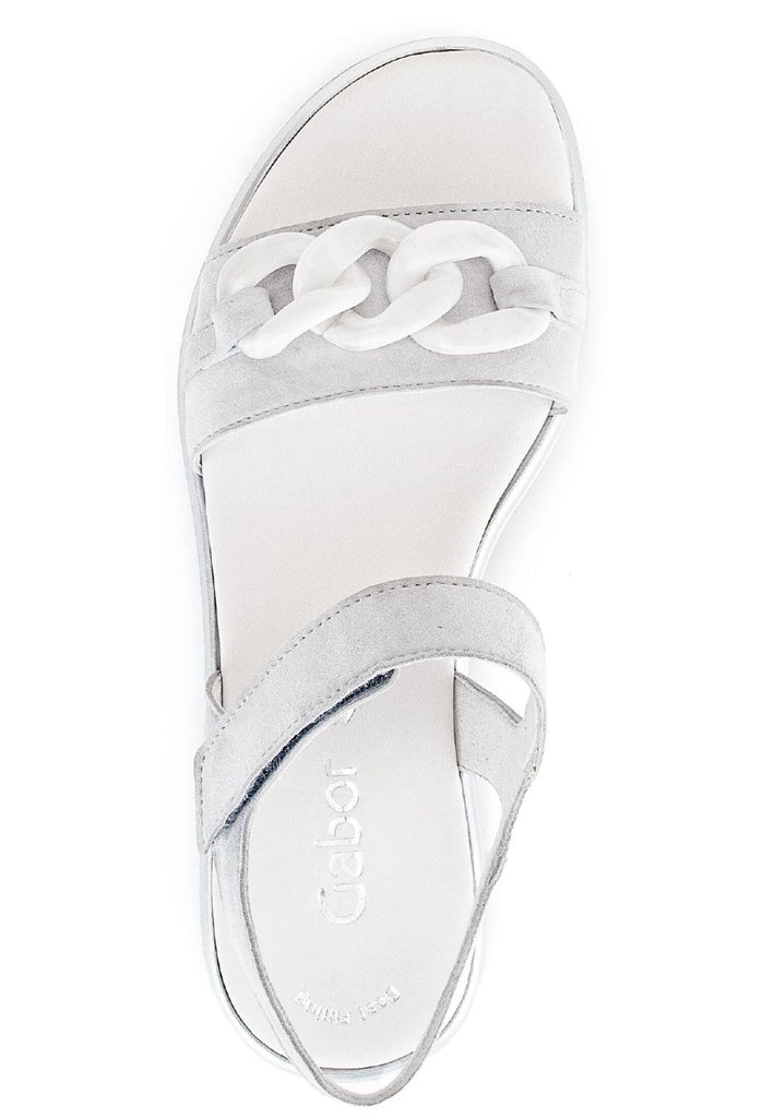 Gabor Sandalen Veloursleder Hellgrau