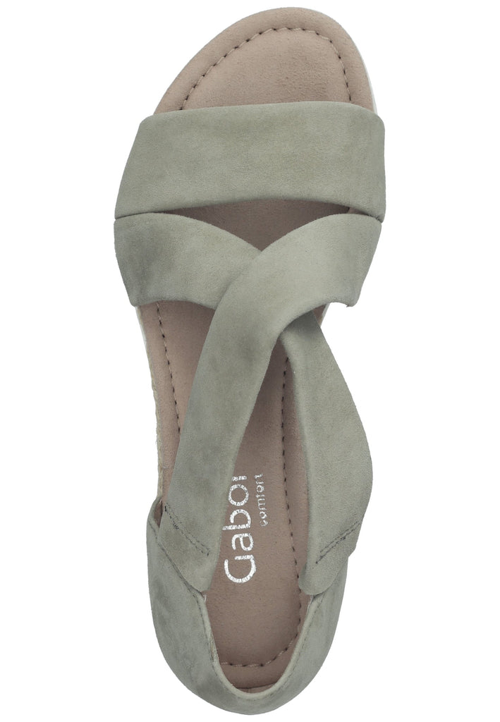 Gabor Sandalen Veloursleder Khaki