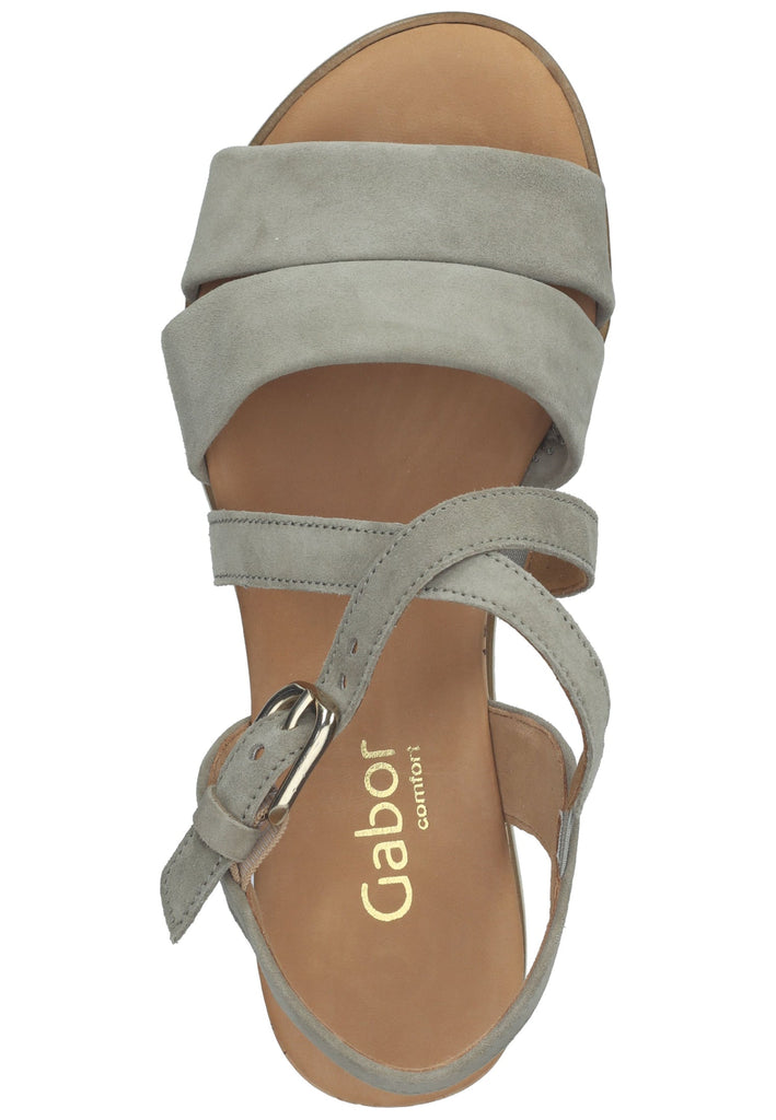 Gabor Sandalen Veloursleder Khaki