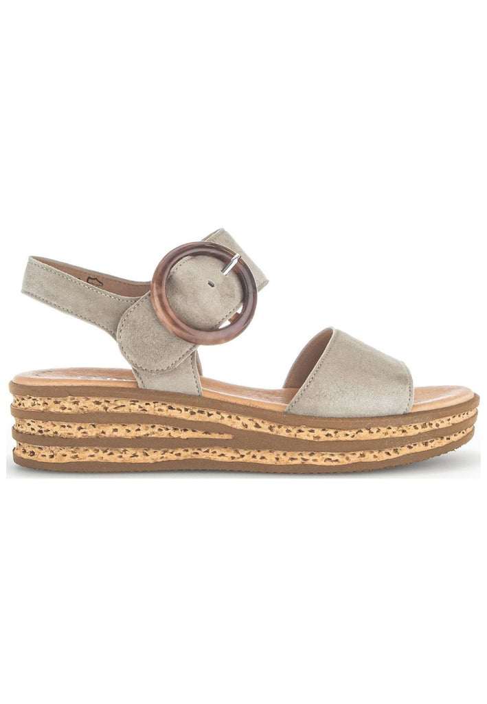 Gabor Sandalen Veloursleder Khaki
